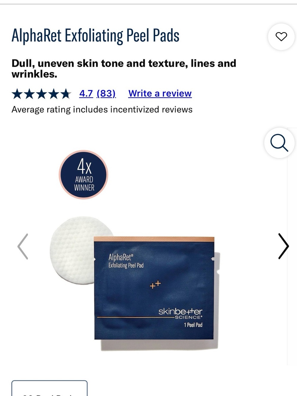 skinbetter science AlphaRet Exfoliating Peel Pads – Blue Peel Pads